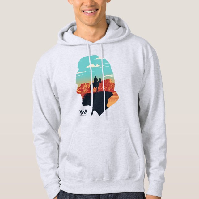 Westworld | Dr. Ford Silhouette Of Man in Black Hoodie (Front)