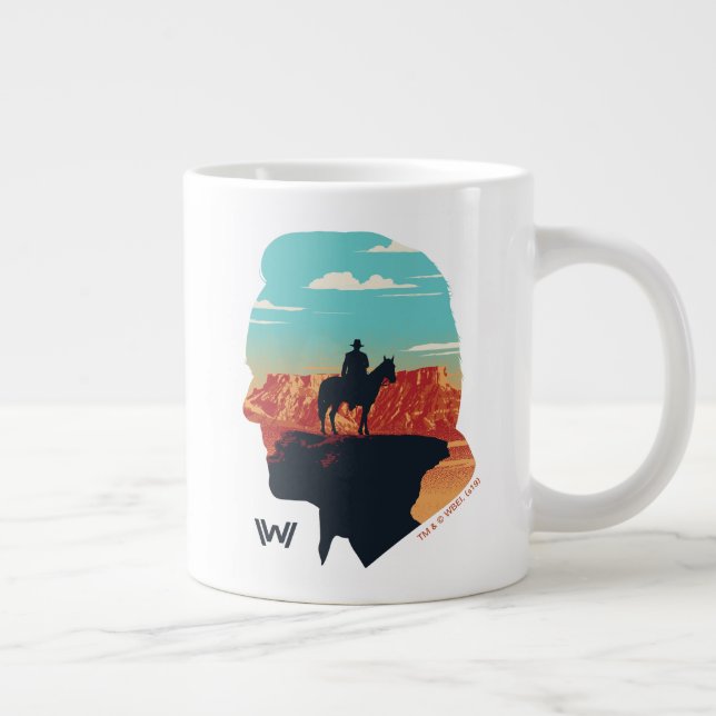 Westworld | Dr. Ford Silhouette Of Man in Black Large Coffee Mug (Right)
