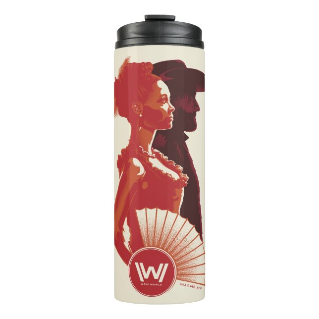 Westworld | Maeve & Hector Stencil Portrait Thermal Tumbler (Front)