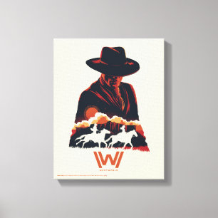 Westworld   Man in Black Desert Silhouette Canvas Print