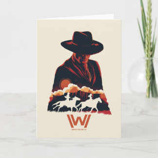 Westworld | Man in Black Desert Silhouette Card