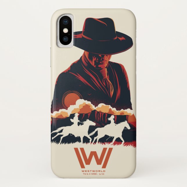 Westworld | Man in Black Desert Silhouette Case-Mate iPhone Case (Back)