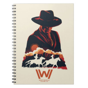 Westworld Man in Black Desert Silhouette Notebook