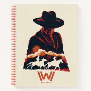 Westworld   Man in Black Desert Silhouette Notebook
