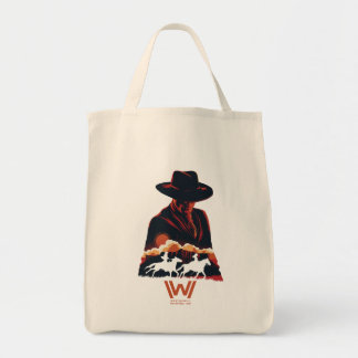 Westworld | Man in Black Desert Silhouette Tote Bag