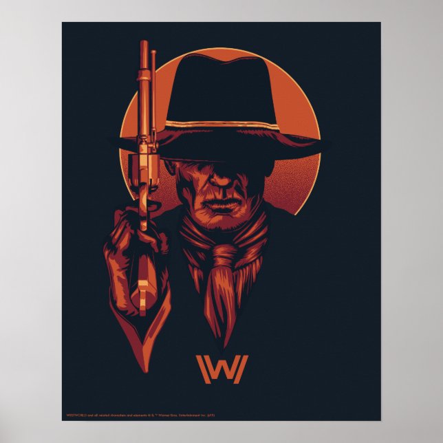 Westworld | Man in Black With Revolver Poster (Front)