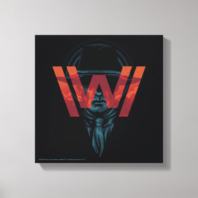 Westworld | The Man in Black Logo Graphic Canvas Print (Front)