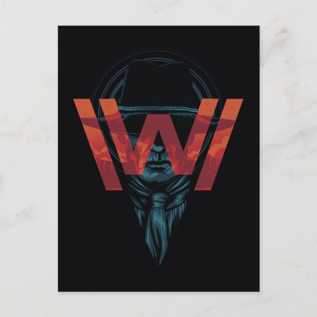 Westworld | The Man in Black Logo Graphic Postcard (Front)