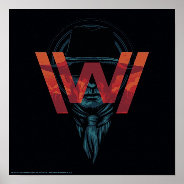 Westworld | The Man in Black Logo Graphic Poster (Front)