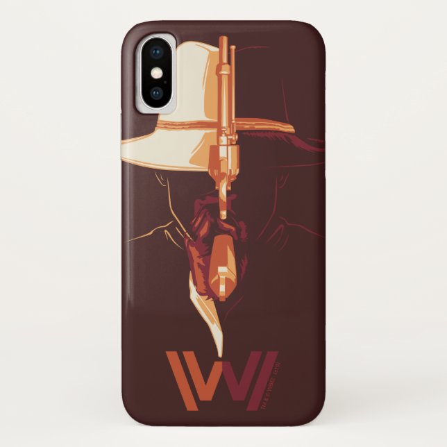 Westworld | White Hat Black Hat Split Graphic Case-Mate iPhone Case (Back)