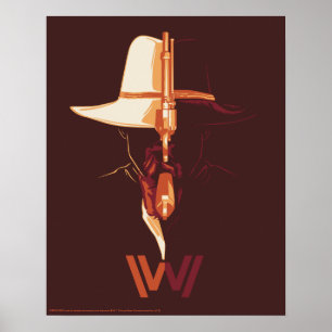 Westworld   White Hat Black Hat Split Graphic Poster