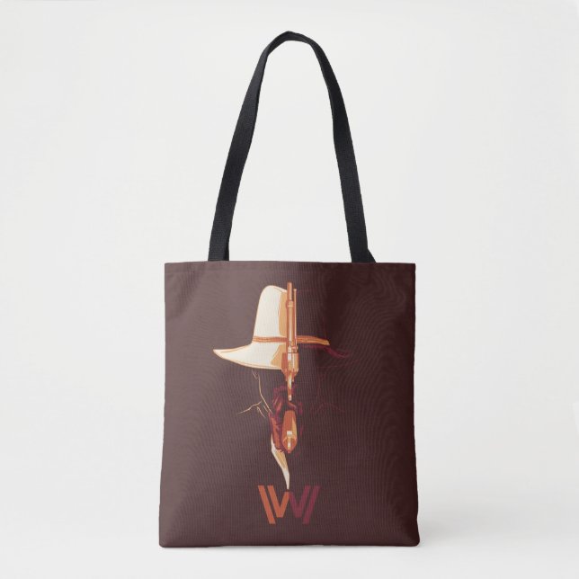 Westworld | White Hat Black Hat Split Graphic Tote Bag (Front)