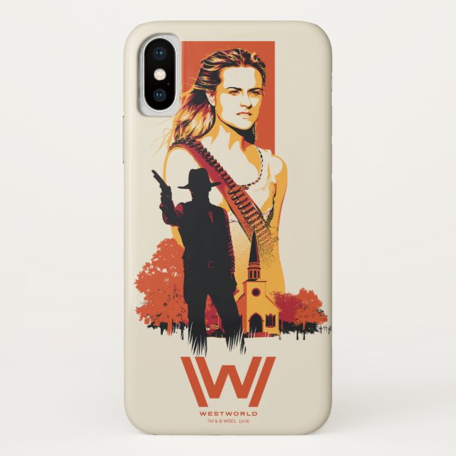 Westworld | Wyatt & Man in Black at White Church Case-Mate iPhone Case (Back)