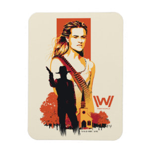 Westworld Wyatt & Man in Black at White Church Magnet