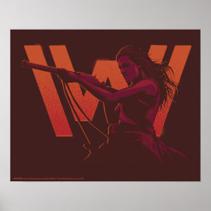 Westworld   Wyatt With Rifle Over Logo Poster