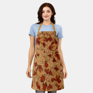 Wet Autumn Fall Leaves Apron