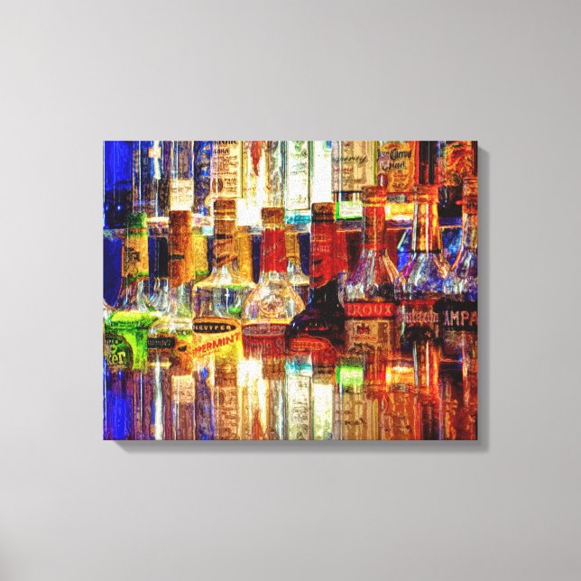 Wet Bar Abstract Canvas Print (Front)