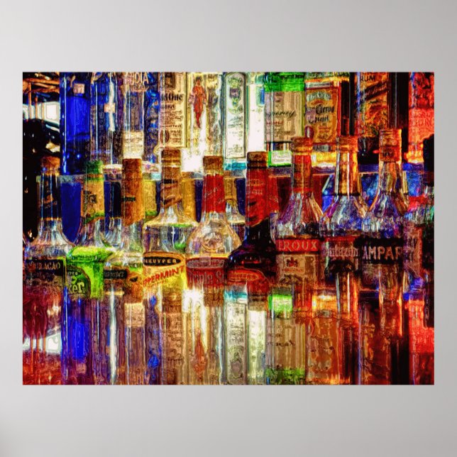Wet Bar Abstract Poster (Front)