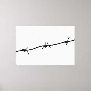 Wet Barbed Wire. Teardrops Of War Canvas Print