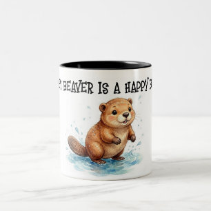 Wet Beaver Two-Tone Coffee Mug