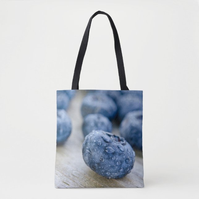 wet blueberry tote bag (Front)