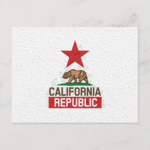 Wet California Republic Postcard
