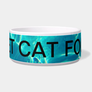 "WET CAT FOOD" Bold Text Bowl – Modern 