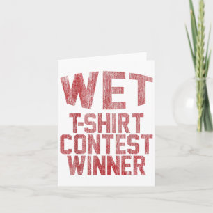 Wet Contest Winner Party Halloween Easy Costume Fu Card