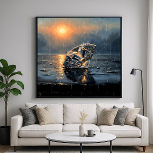 Wet Diamond - Impressionism Style Melancholy Art Poster