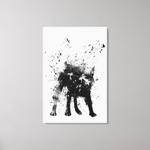 wet dog canvas print
