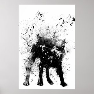 wet dog poster