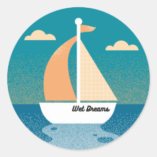 Wet Dreams Sailboat Sticker