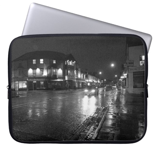 Wet Evening, Salisbury Road Cardiff (2) Laptop Sleeve (Front)