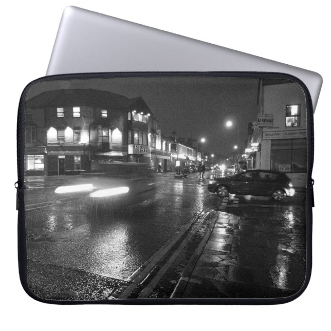 Wet Evening, Salisbury Road Cardiff (3) Laptop Sleeve (Front)