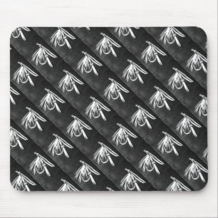 "Wet Fly Black - Tiled" Classic Trout Fly Mousepad