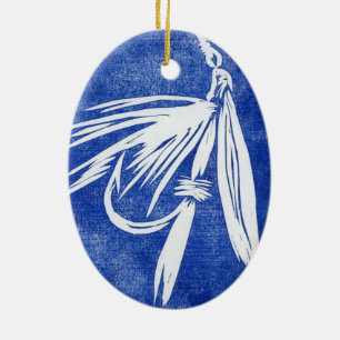 Wet fly - blue Classic Wet Fly Christmas Ornament