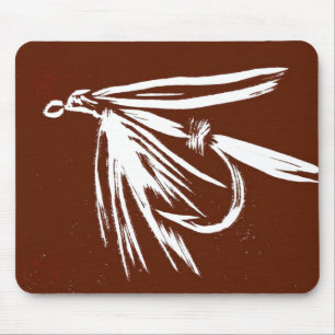 "Wet Fly - Brown" Classic Trout Fly Mousepad