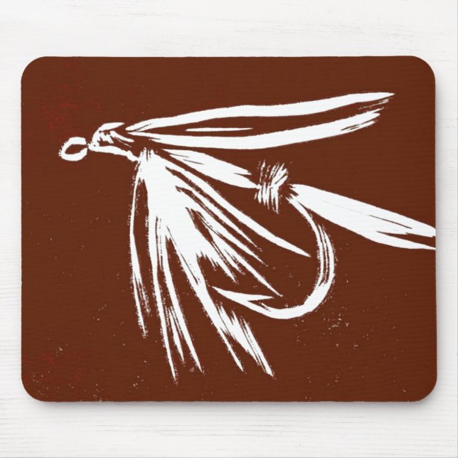 "Wet Fly - Brown" Classic Trout Fly Mousepad (Front)