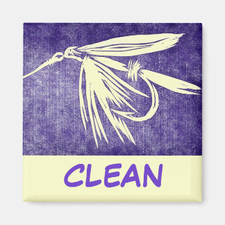 "Wet Fly" Dish Washer Status Magnet