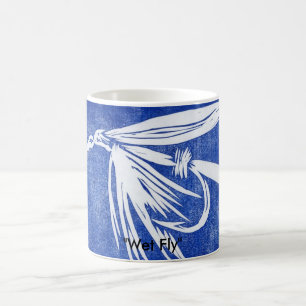 "Wet Fly on blue" Classic Trout Fly Mug