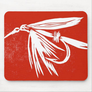 "Wet Fly - Red" Classic Trout Fly Mousepad