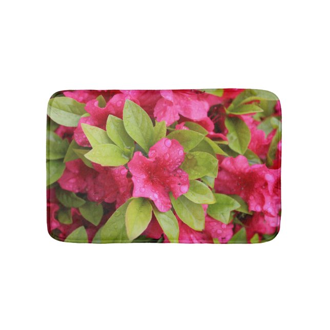 Wet Fuchsia Azalea Bath Mat (Front)