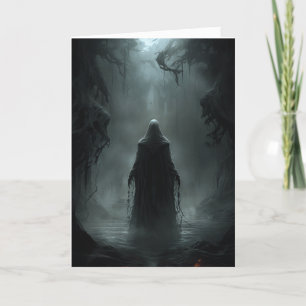 Wet Ghost In Swamp Halloween Holiday Card