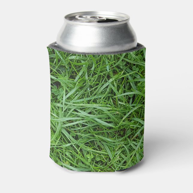 Wet Green Grass Can Cooler (Can Back)
