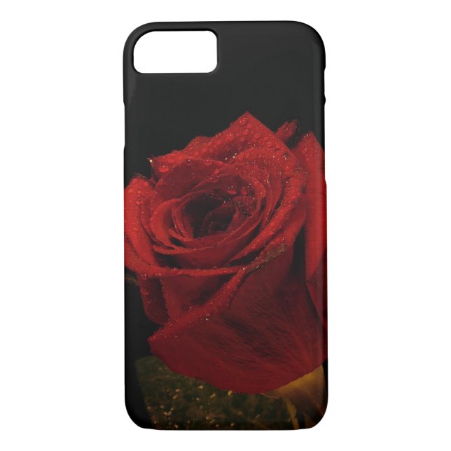 Wet lovely red rose Cell Phone case (Back)