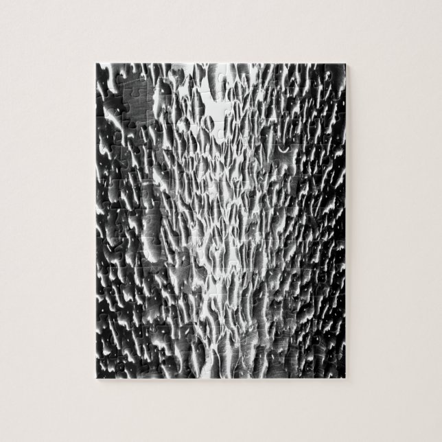 Wet Metal Silver Metallic Jigsaw Puzzle (Vertical)