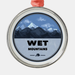 Wet Mountains Colorado Camping Metal Tree Decoration