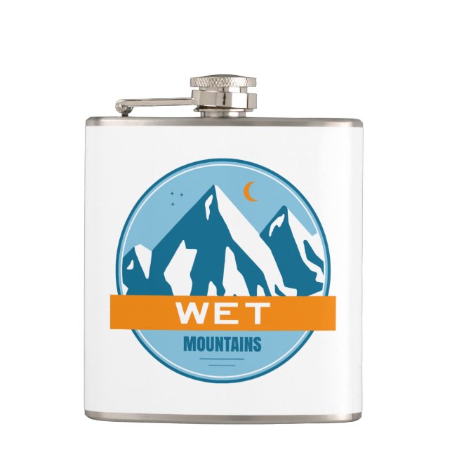 Wet Mountains Colorado Hip Flask (Front)
