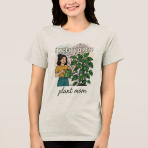 Wet My Plants Funny Gardening Pun T-Shirt Tri-Blend Shirt