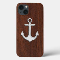 Wet Nautical Mahogany Anchor Steel